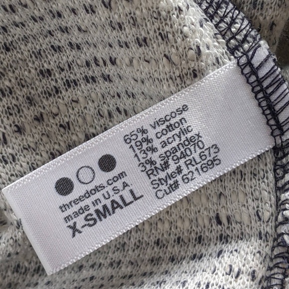 Three Dots grey/white cropped lounge pants XS - Picture 5 of 8